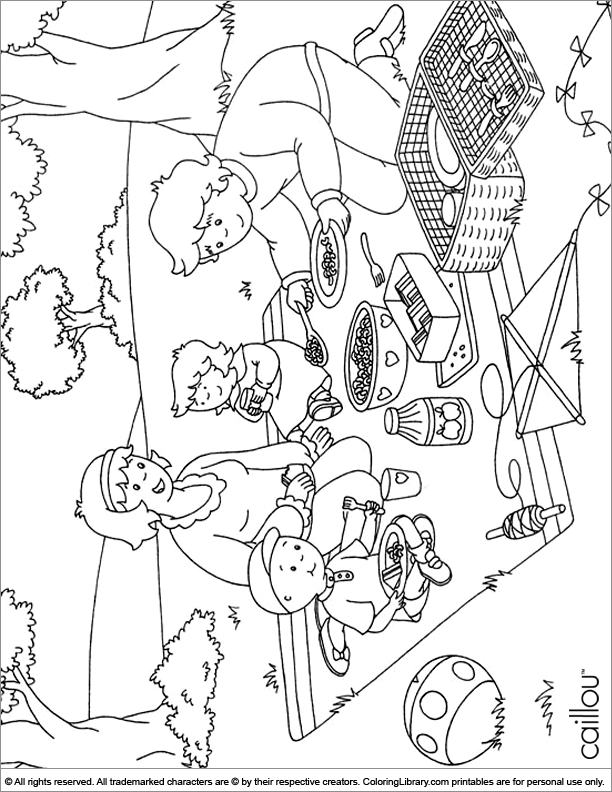 Plansa de colorat cu Caillou 27 20
